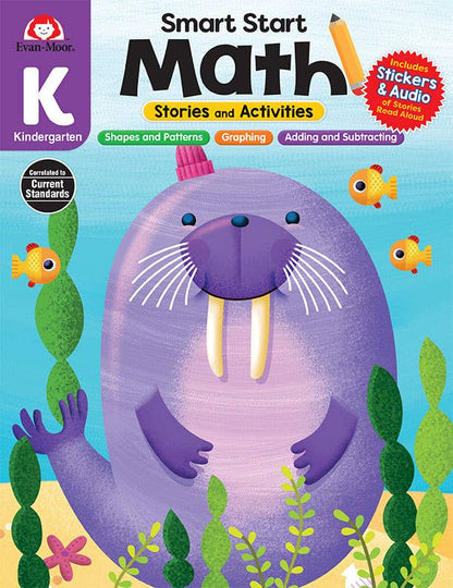 北美黄冈Evan-Moor Smart Start: Math Stories and Activities, Kindergarten