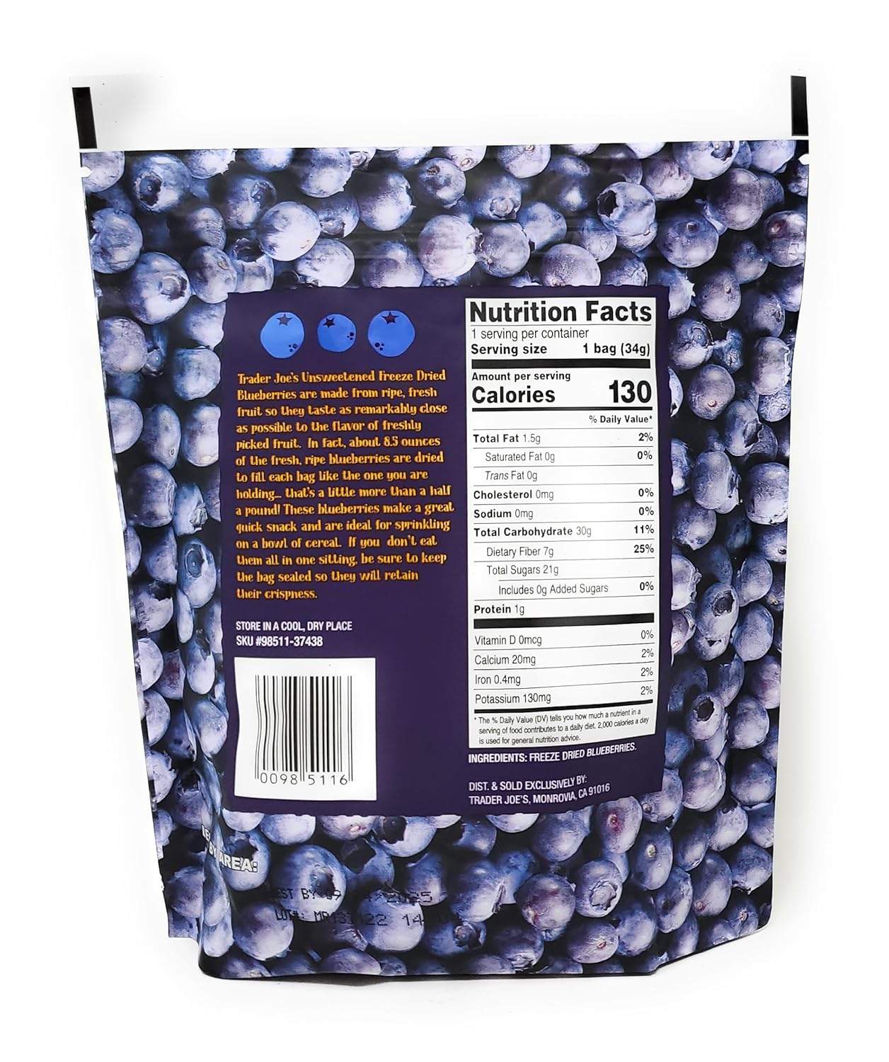 保留原始的味道Freeze Dried Blueberries
