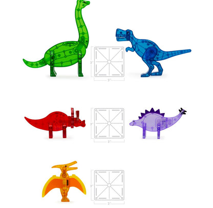 MAGNA-TILES Dinos 5-Piece Set