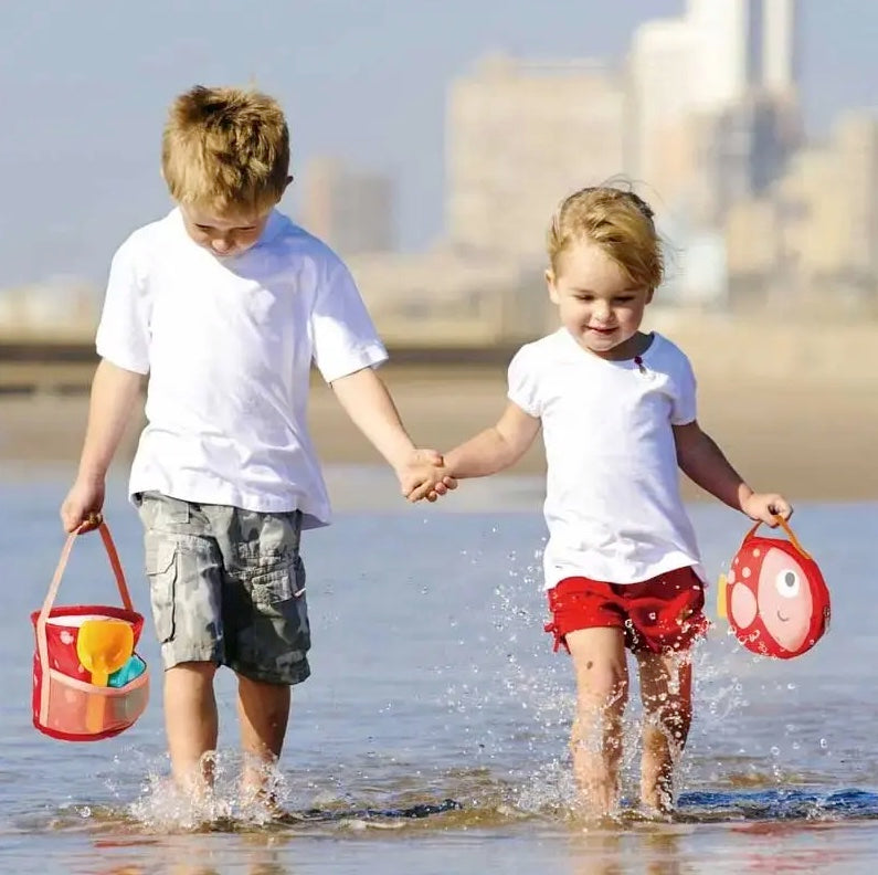 Hape Fold And Go Beach Toy Sets With Easy Carry Bag海滩折叠易携带玩具套装