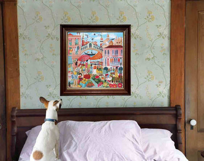 美国eeBoo绝美插画拼图 Venice Open Market 1000 Piece Puzzle