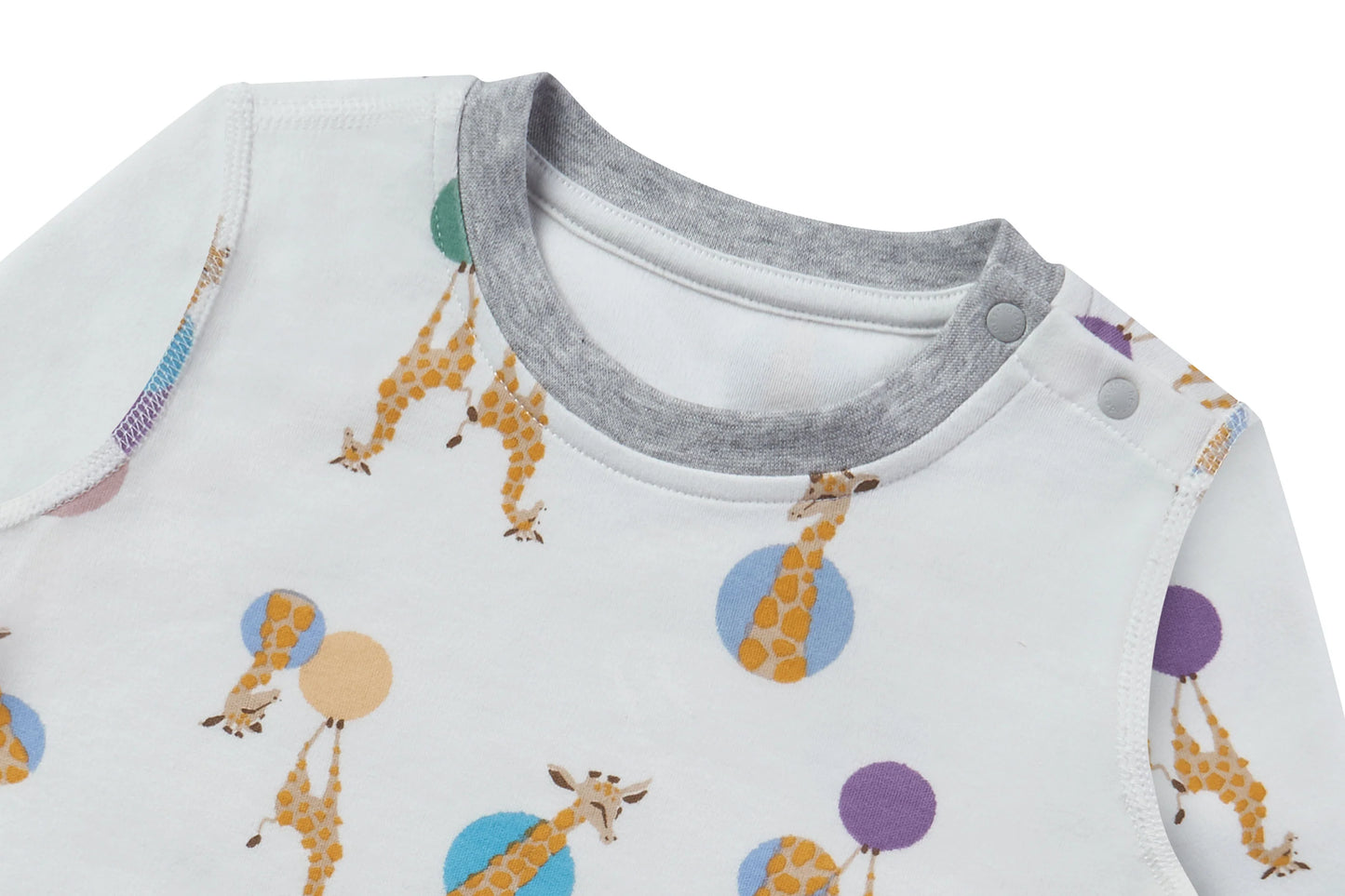 Nest Designs Organic Cotton Two-Piece PJ Set - Giraffe Shapes