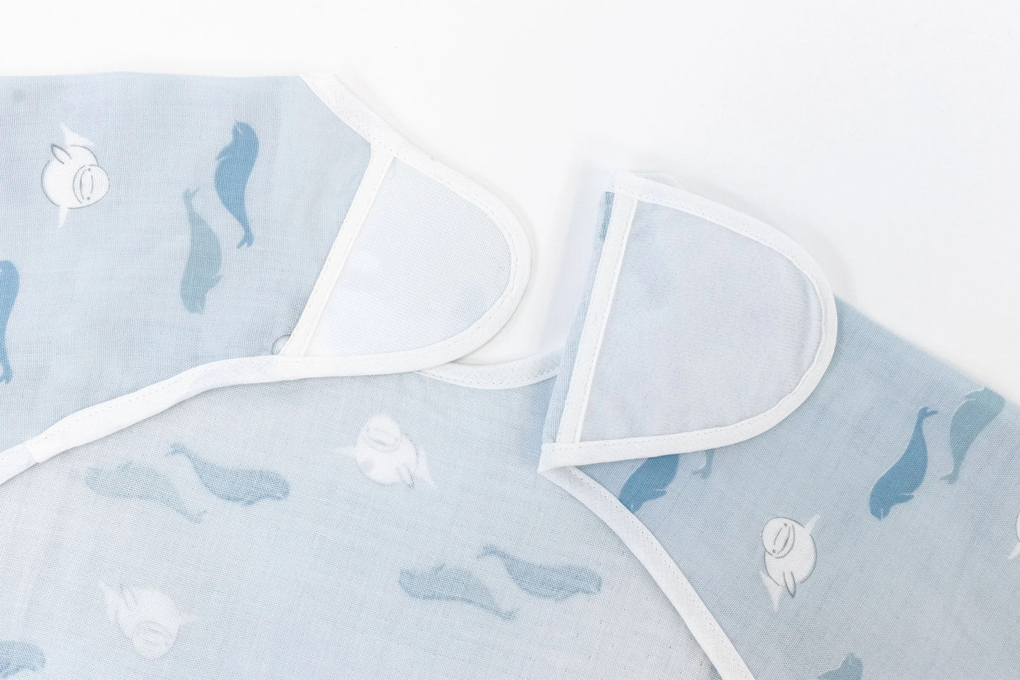 Nest Designs Bamboo Long Sleeve Bib Cover - Beluga Boogie