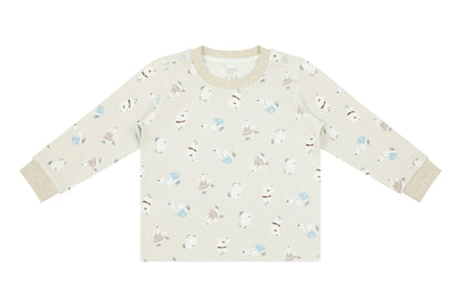 Nest Designs Organic Cotton Two-Piece Long Sleeve PJ Set - Winter Skate