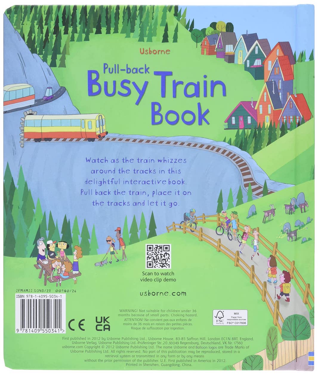 USBORNE Pull-back Busy Train Book