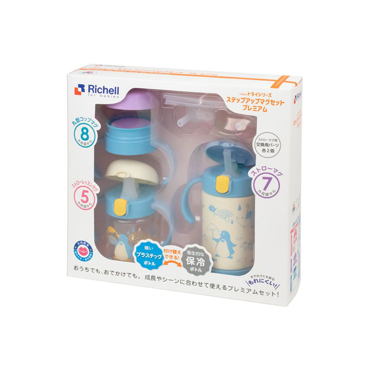 Richell Try Step UP Mug Set Premium