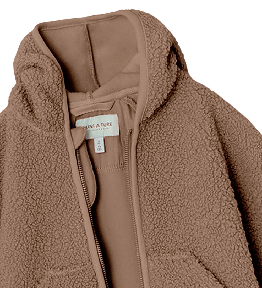 Mini A Ture Liff Teddy Fleece Jacket - Brownie