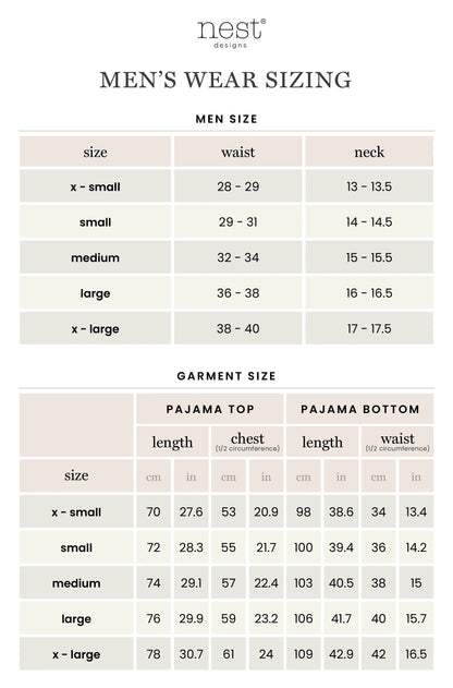 Nest Designs Men's Organic Cotton Long Sleeve Pocket Tee PJ Set - Penguin Love