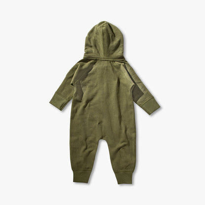 加拿大Sapling Child Mistletoe Green Winter Zipsuit-有机棉华夫系列