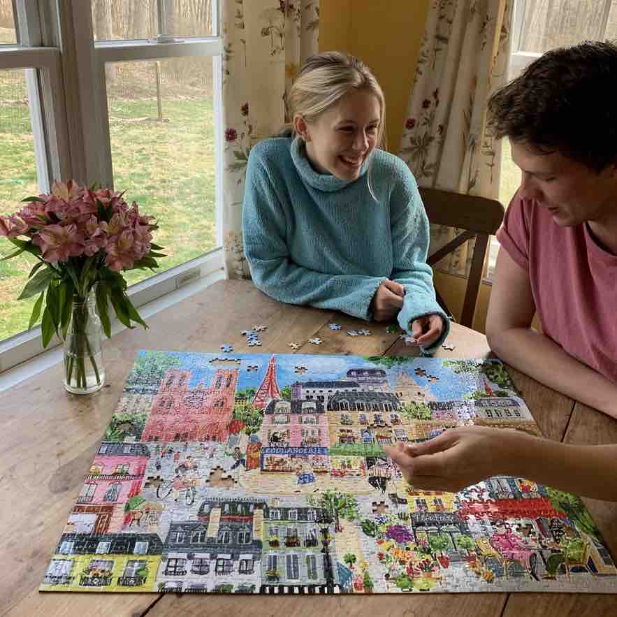 美国eeBoo绝美插画拼图 Paris in a Day 1000 Piece Rectangle Puzzle