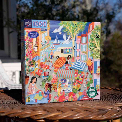美国eeBoo绝美插画拼图 Marketplace in France 1000 Piece Puzzle