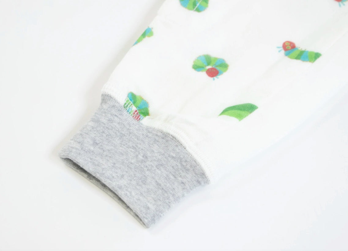 Nest Designs x Eric Carle 0.6Tog竹纤维短袖连体衣-好饿毛毛虫