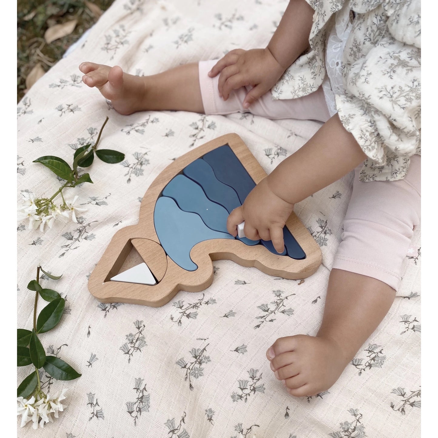 土耳其L and Wood 浪花与小船木质积木拼图