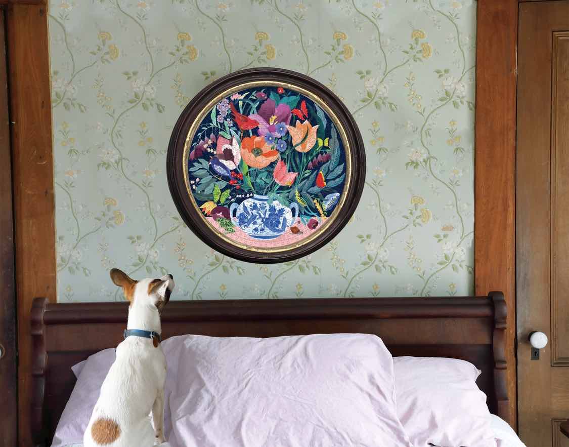 美国eeBoo绝美插画拼图 Still Life with Flowers 500 Piece Round Puzzle