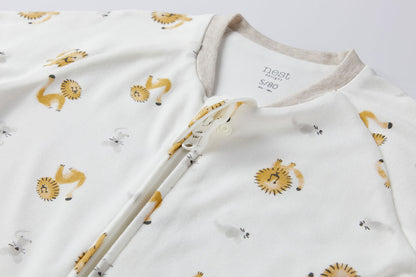 Nest Designs Avocado Bamboo Long Sleeve Footed Sleep Bag 1.0 TOG - The Lion & The Mouse