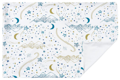 Nest Designs Bamboo Jersey Toddler Pillow and Pillowcase (Medium 55X 35) - Stars white
