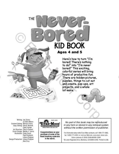 北美黄冈Evan-Moor The Never-Bored Kid Book, Age 4 -5 Workbook
