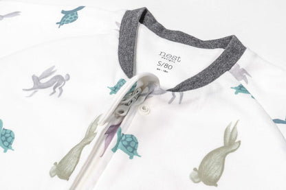 Nest Designs-Avocado Bamboo Long Sleeve Footed Sleep Bag 1.0 TOG - The Tortoise & The Hare
