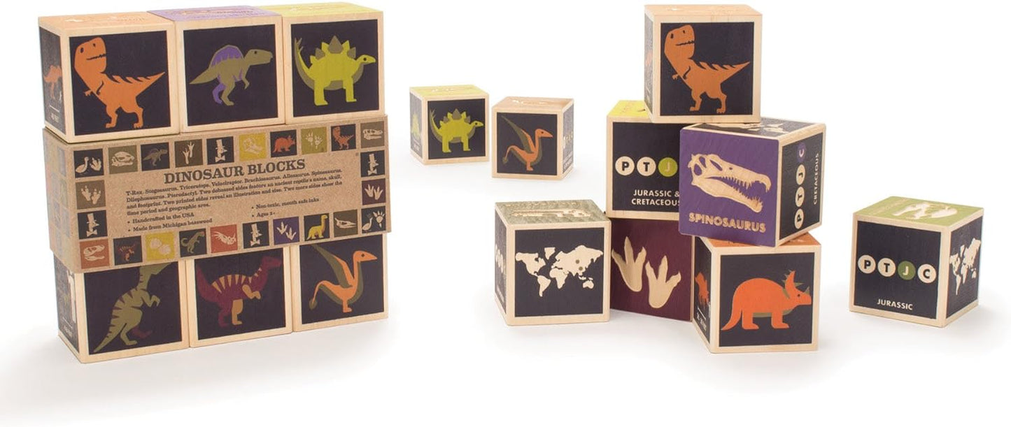 美国Uncle Goose Dinosaur Blocks-质感满满的益智积木块