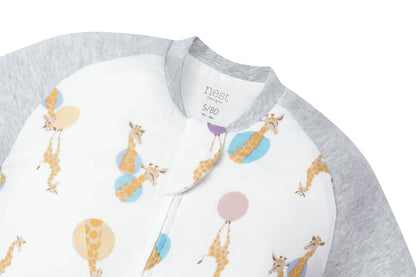 Nest Designs 1.0 TOG Bamboo Long Sleeve Footed Sleep Bag - Giraffe Shapes