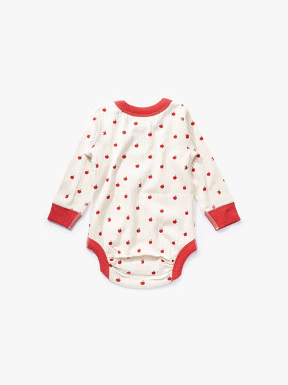 加拿大Sapling Child Apple Long Sleeve Bodysuit-有机棉华夫系列