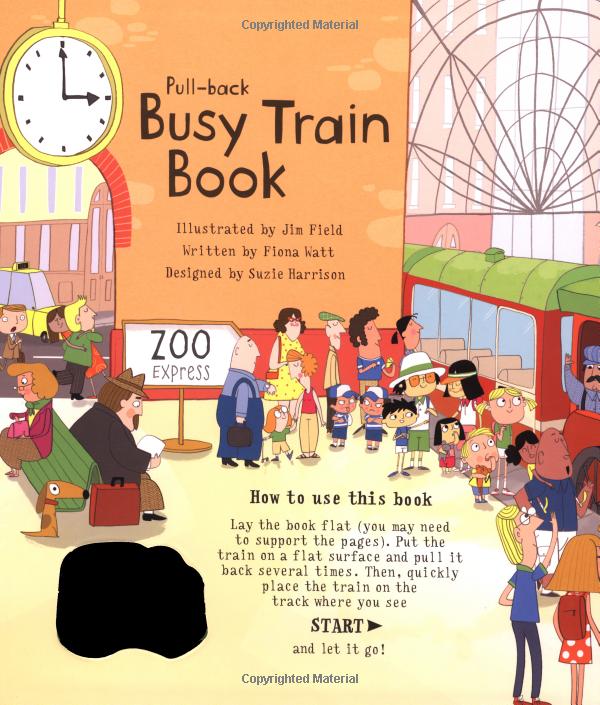 USBORNE Pull-back Busy Train Book