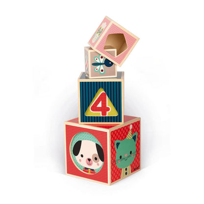 法国Janod Baby Forest - 6 Block Pyramid