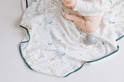 Nest Designs 4 layer Bamboo Nesting Baby Blanket - Stars White