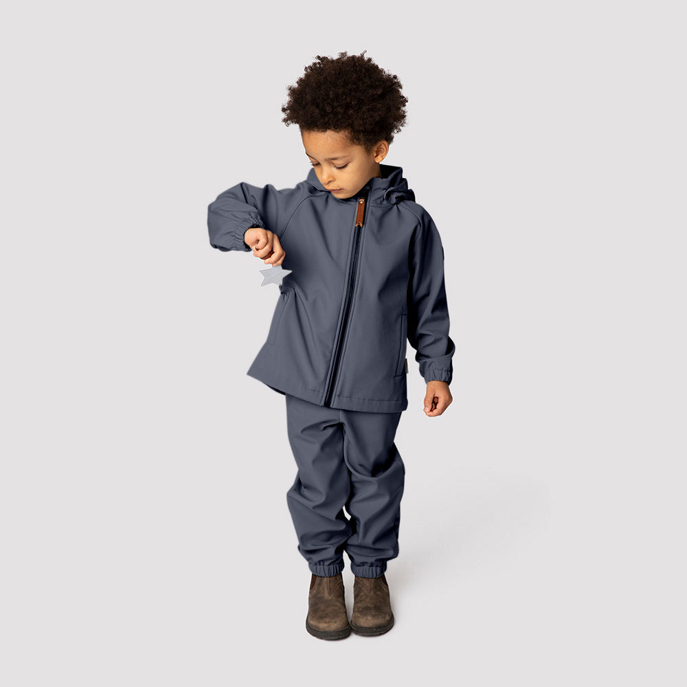 Mini A Ture Aden Softshell Jacket - MOKA MERINGUE