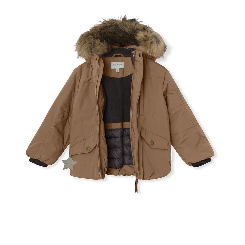 Mini A Ture Welias Fur Jacket-Acorn Brown