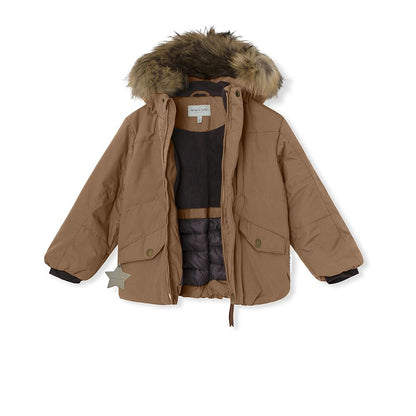 Mini A Ture Welias Fur Jacket-Acorn Brown