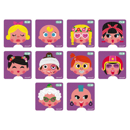 法国Janod Magneti'book - Girl's Crazy Faces