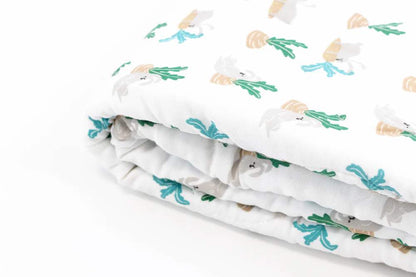 Nest Designs Bamboo Duvet Cover(Crib) - Lazy Rabbits