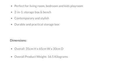 MesaSilla网红实木Toy Storage with Bench