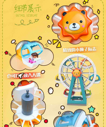 万高大号摩天轮积木3岁以上