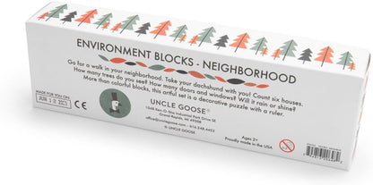 美国Uncle Goose Environments Neighborhood Blocks-质感满满的益智积木块