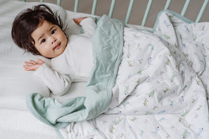 Nest Designs Small Quilted Bamboo Jersey Cozy Blanket 2.0 TOG - The Ant & The Grasshopper