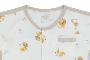 Nest Designs Bamboo Pima Short Sleeve Romper - The Lion and The Mouse
