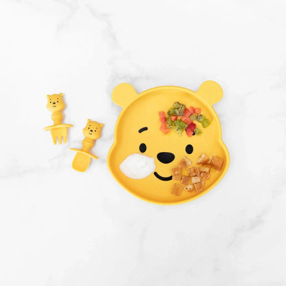 美国Bumkins - Winnie the Pooh Silicone Feeding Set