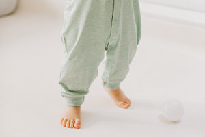 Nest Designs Bamboo Jersey Short Sleeve Romper - Pantone Harbor Grey