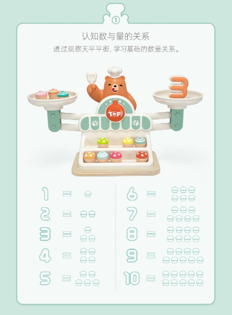 TopBright数学启蒙小熊天平称