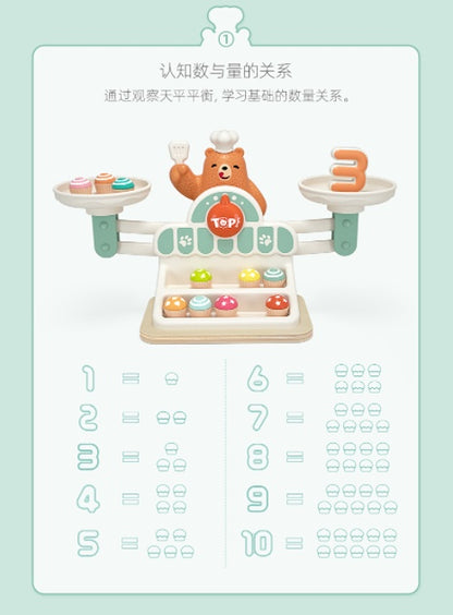 TopBright数学启蒙小熊天平称