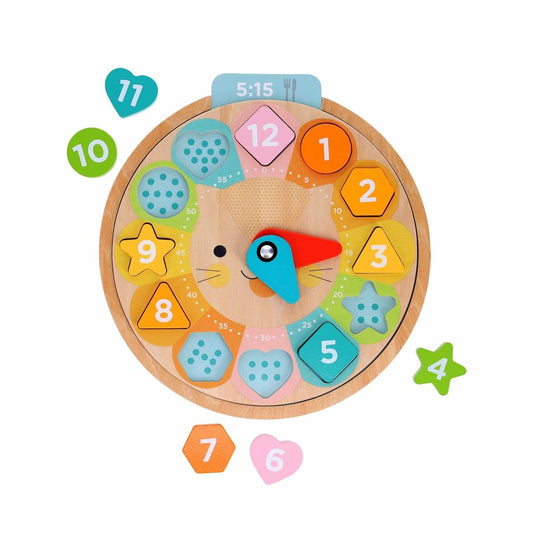 美国Petit Collage Toy Wooden Learning Clock