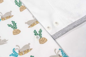 Nest Designs Organic Cotton Swaddle Sleep Bag 1.0 TOG - Lazy Rabbits(0-6M)