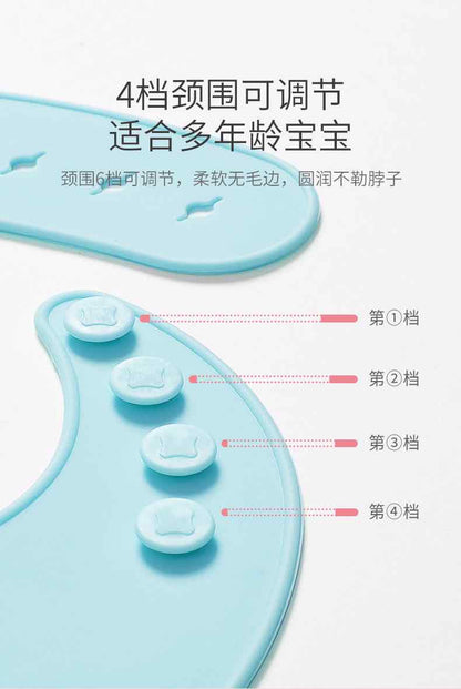 爱贝迪拉软硅胶口水兜