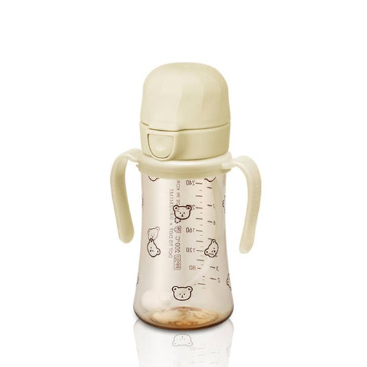韩国Grosmimi Ppsu Straw Cup with Flip Top & Weight - 300ml