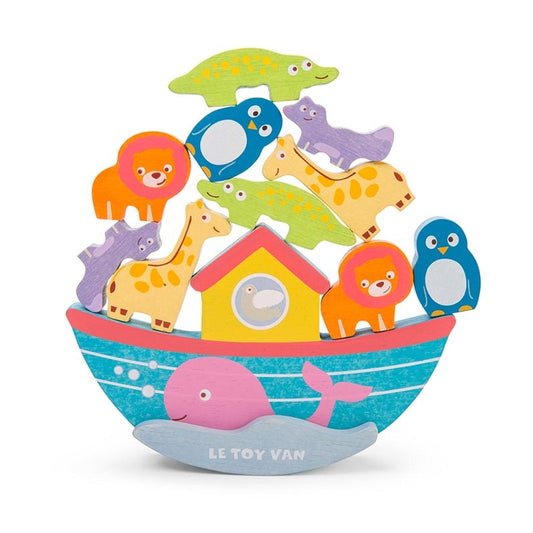 英国Le Toy Van木质诺亚方舟平衡叠叠乐