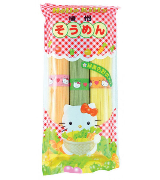 日本KANESU HELLOKITTY播州三色蔬菜掛麵300G