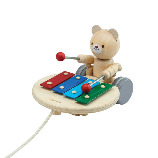 泰国PlanToys Pull Along Musical Bear