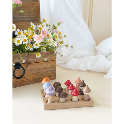 土耳其L and Wood 小矮人蘑菇木质玩偶套件